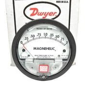 Dwyer Pressure Gauge,0 to 2 In H2O