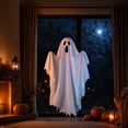 thumbnail image 2 of Spooky Halloween Porch Decor Ghost Hanging Decor, Vintage Halloween Decorations Outdoor Swinging Ghost, Halloween Ghost Decor Goth Accessories for Yard Garden Halloween Party Decorations, 2 of 6