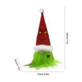 thumbnail image 3 of Muñecos de pie sin rostro Grinch, figuras de elfos navideños de gnomo, 28cm para fiesta de Navidad, 3 of 5