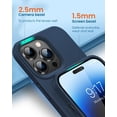 thumbnail image 5 of Designed for iPhone 14 Pro Max Case,Shockproof Liquid Silicone Protective Phone Case with Soft Anti-Scratch Microfiber Lining Ultra Slim Drop Protection Phone Cover 6.7 inch(Navy Blue), 5 of 13