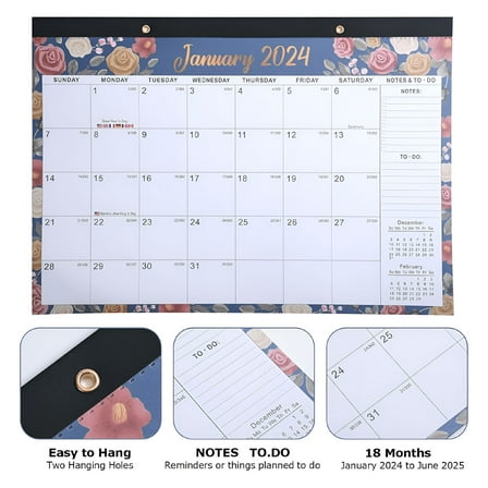 CCOCC 2024-2025 Wall Calendar,Multicolor,17" x 12"