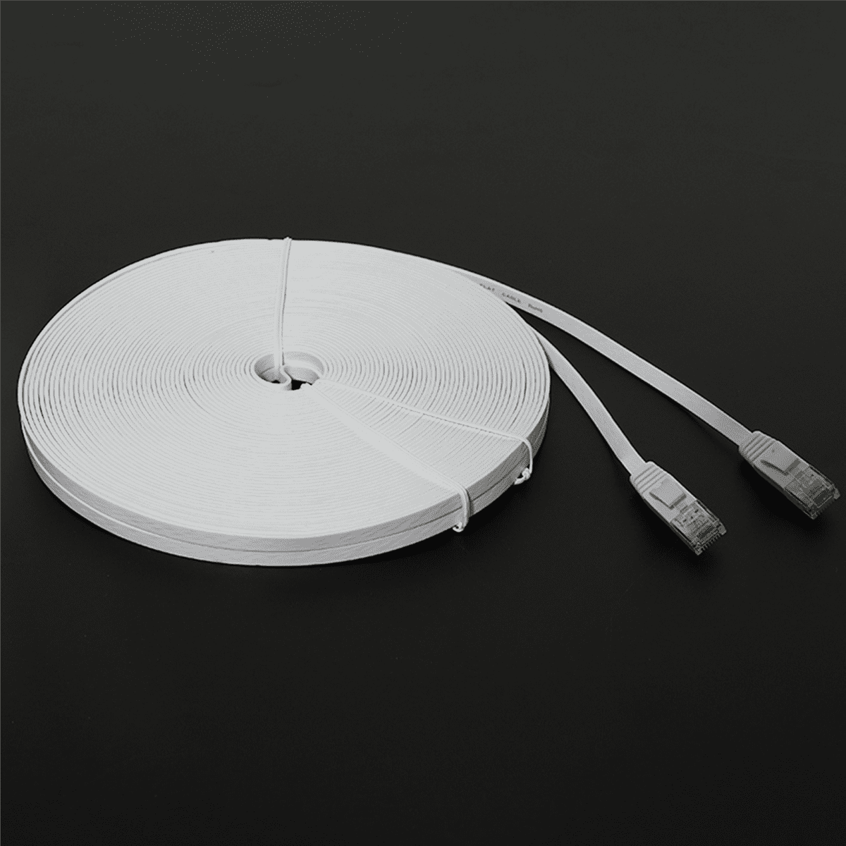 3X Cat 6 Ethernet Cable 100 Ft (30 Meters) Flat Slim Long Internet Network LAN Patch Cords,Cat6 High Speed Computer Wire,3 x ethernet cable,White