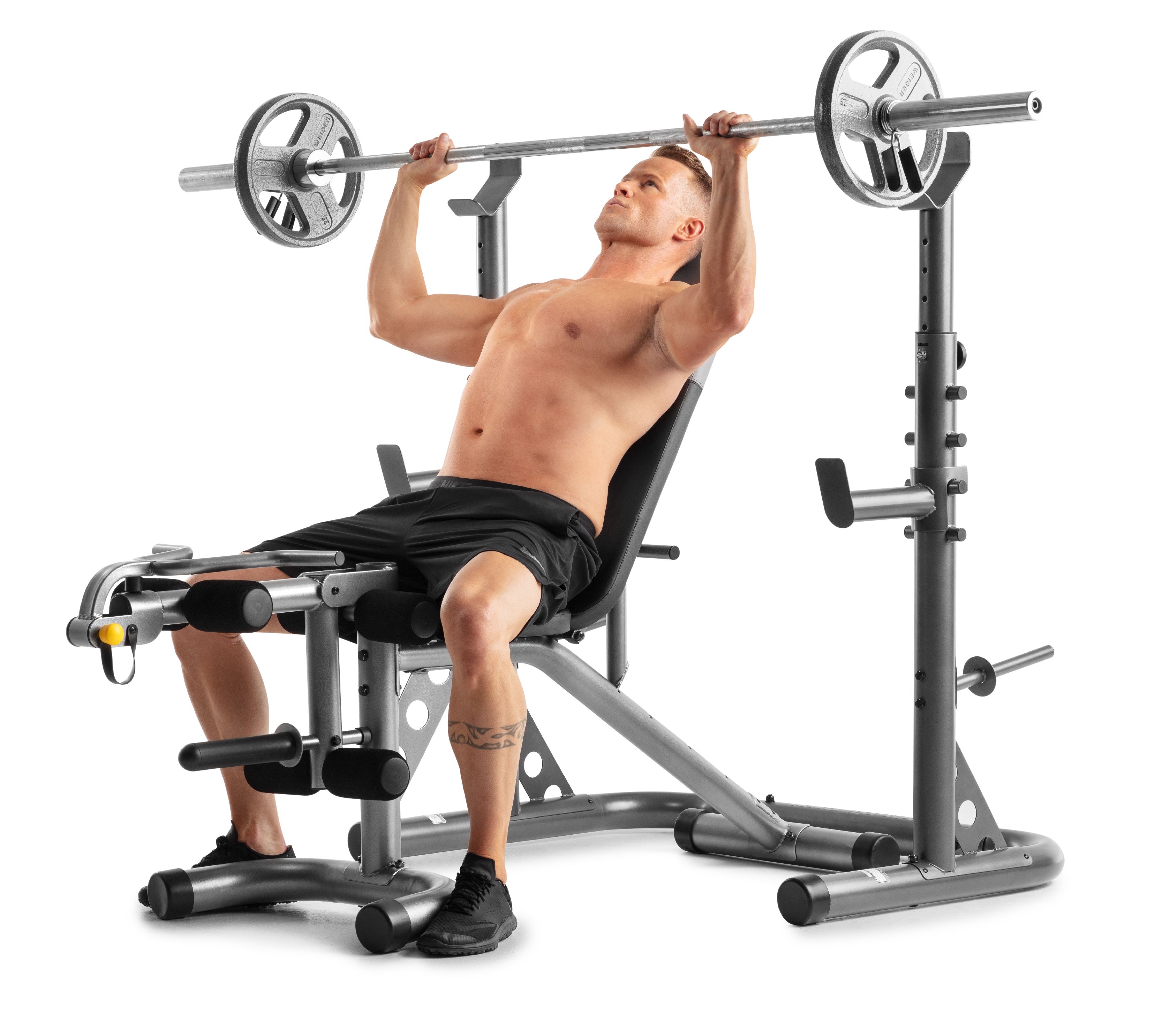 Golds Gym XRS20 with Squat Rack Weight Lifting Bench Press 