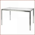 thumbnail image 2 of LumiSource Fuji Contemporary Dining Table, Clear Tempered Glass Top Stainless Steel Legs | Seats 6 | Clear | Glass+Metal, 2 of 5