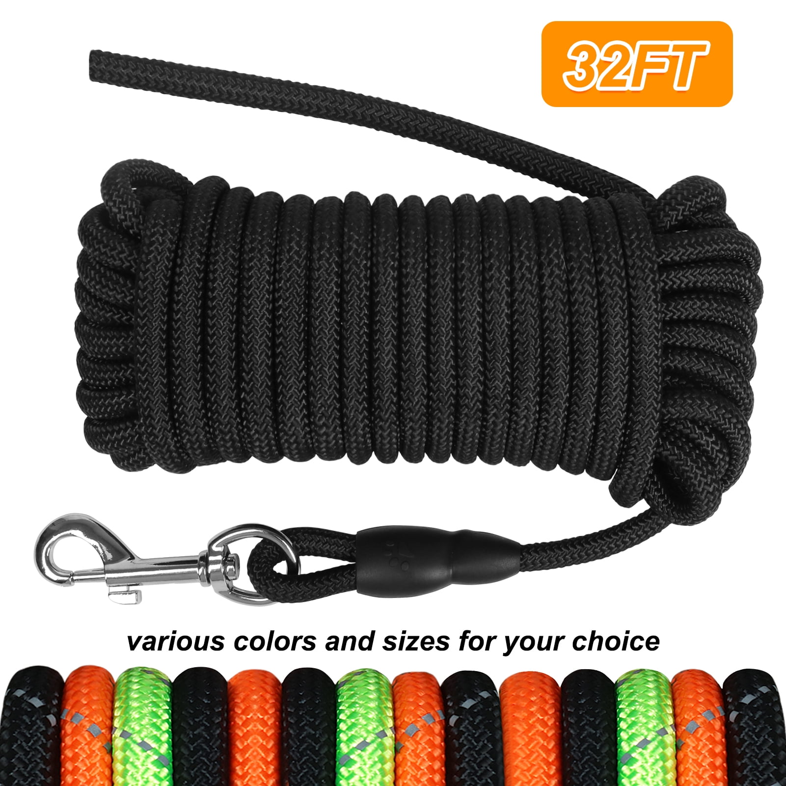 Vivifying Dog Check Cord, 32FT/10M Floatable Long Dog Training Rope for