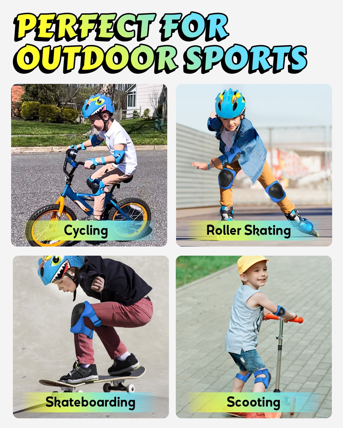 VICTGOAL Toddler Kids Bike Helmet Lightweight Children Dinosaur Bicycle Helmet for Boys and Girls Age 3-8 for Multi-Sport Scooter Cycling Skating