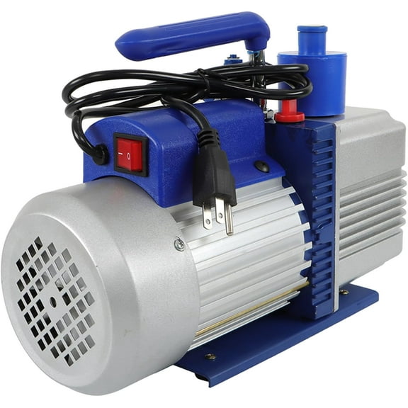 EPOTOOR 110V 60Hz Vacuum Pump 9.6 CFM 1 HP HVAC Vacuum Pump Replacement for R12 R22 R134a R410a Systems