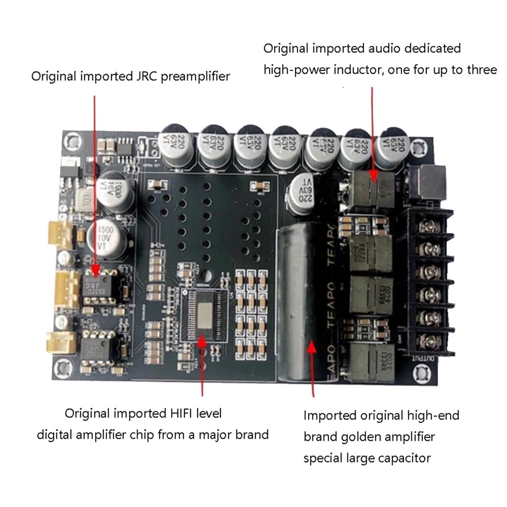 TPA3255 HIFI Digital Amplifiers Module 300Wx2 Efficiency Class D Digital Amplifiers for Sound