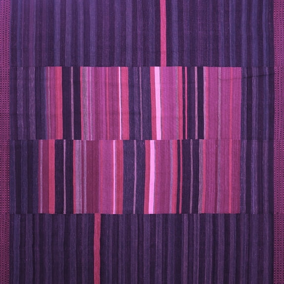 Ahgly Company Indoor Square Abstract Purple Contemporary Area Rugs, 3' Square