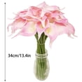 thumbnail image 2 of Flores artificiales, paquete de flores de simulación, decoración de mesa de oficina en casa, decoración floral falsa, rosa, blanco 20 piezas Advancent HA8913-02B, 2 of 6