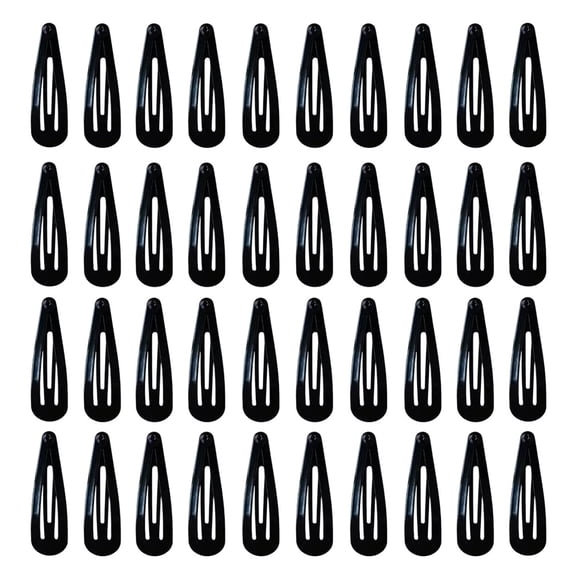 Classic Black Metal Snap Hair Clips 2 Inch in Size Ideal for Everyday Use