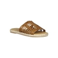 thumbnail image 1 of Women Leatherette Open Toe Caged Espadrille Slide Sandal 18475, 1 of 6