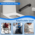 thumbnail image 3 of Grab Bars for Shower, 2 Pack 20inch Bathroom Shower Handles, Stainless Steel Bathroom Handle for Elderly, Seniors and Handicap, Enhancing Bathroom Safety and Stability, Black (Maximum Weight 500lbs), 3 of 9