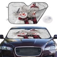 thumbnail image 2 of Balery Christmas Snowman With Hat Print Car Windshield Sun Shade,Windshield Sunshade for Car Pickup Truck SUV Accessories-Medium, 2 of 7
