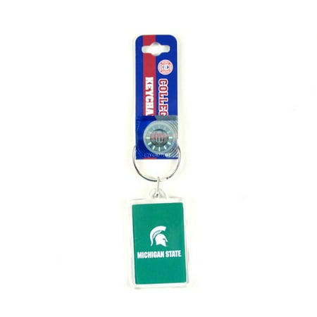 Acrylic Square Key Tag - Michigan State Spartans NCAA Acrylic Key Chain