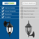 thumbnail image 4 of Lámpara De Pared Exterior Farol Decorativo Xtellar Negro Español 100 W, 4 of 4