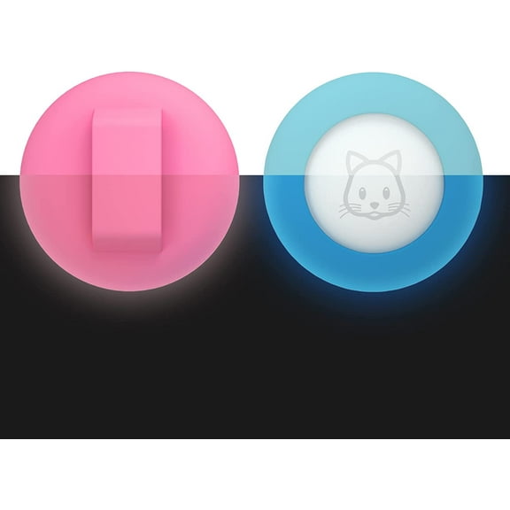 2022 Airtag Cat Collar Holder, Small Air tag Cat Collar Holder Compatible with Apple Airtag GPS Tracker, 2Pack Waterproof Case Cover for Cat Dog Pet Collar Within 3/8 inch (LuminousPink&LuminousBlue)