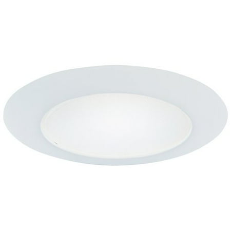 Halo 70PS 8" White Polymer Trim Albalite Flat Glass Shower Light