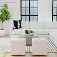 thumbnail image 3 of Butler Leon White Leather Ottoman, 3 of 8