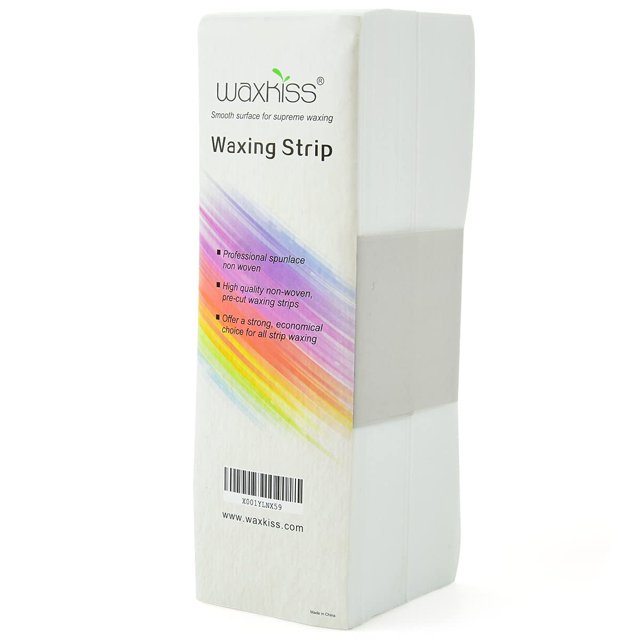 Waxkiss Beauty Tiras de cera facial y corporal no tejidas Grandes 2.7?7.9 Depilación 200 tiras depiladoras