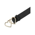 thumbnail image 2 of INSPIRE CHIC Women's Belt Double Heart Snap Buckle Fashion Casual Decorative Belts for Dresses Blouse Black 107x3.3cm/42.1x1.3", 2 of 6