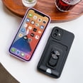 thumbnail image 5 of Cute Slim Wallet Case Compatible with iPhone 12, Soft Silicone Cases with Card Holder, 360° Rotation KickstandMatte Candy Color Protective Cover Back(Purple), 5 of 11
