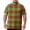 Green, variant on Mens Street Fashion Plaid Print Tee Big & Tall Short Sleeve Stretch Breathable Stylish Golf Outfit White 6XL