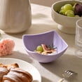 thumbnail image 5 of Purple Square Melamine Bowl 3.31in Curved Serving Bowl for Salad Fruit Snacks Kitchen Countertop Party Home Table Decor, 5 of 6