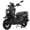 Black, variant on X‑Pro Tank 200 EFI 200 Gas Moped with EFI, Automatic Transmission, 12" Alloy Wheels, LED Lights & LCD Display
