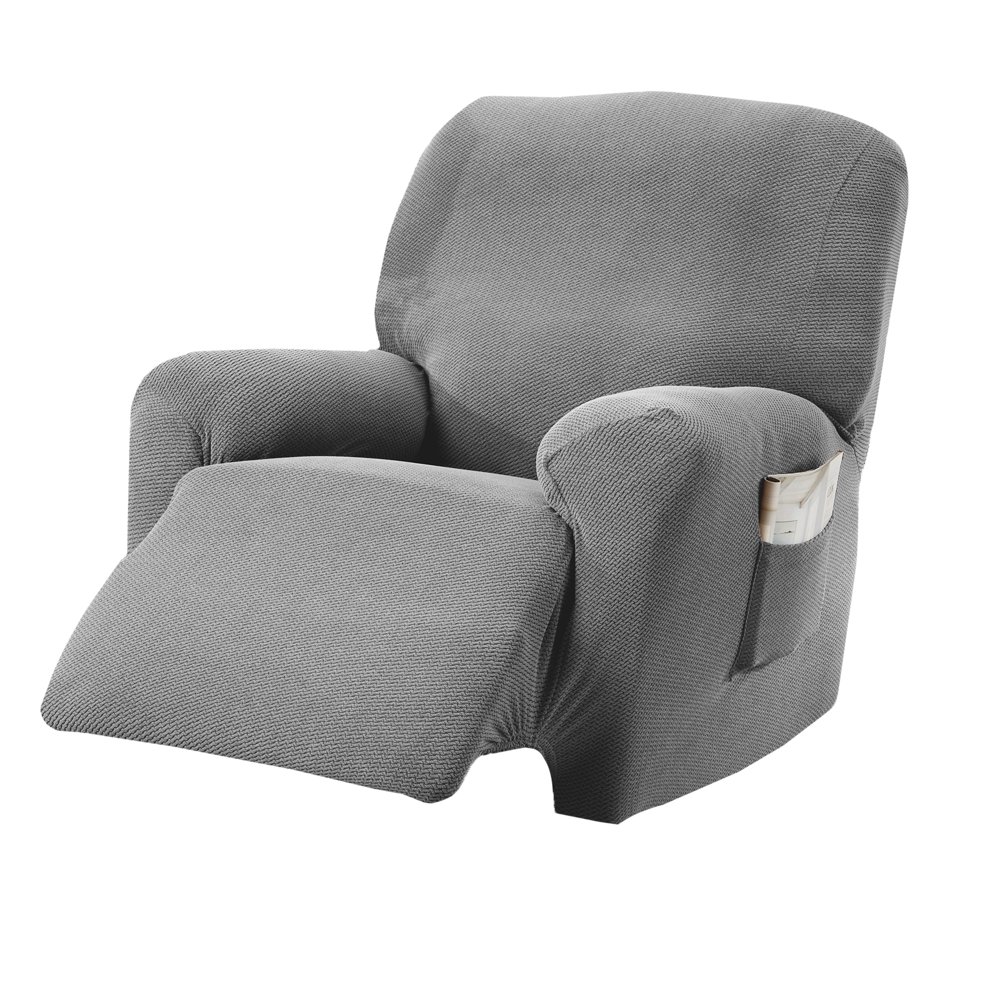 Great Bay Home 1Piece Knitted Jacquard Recliner Stretch Slipcover