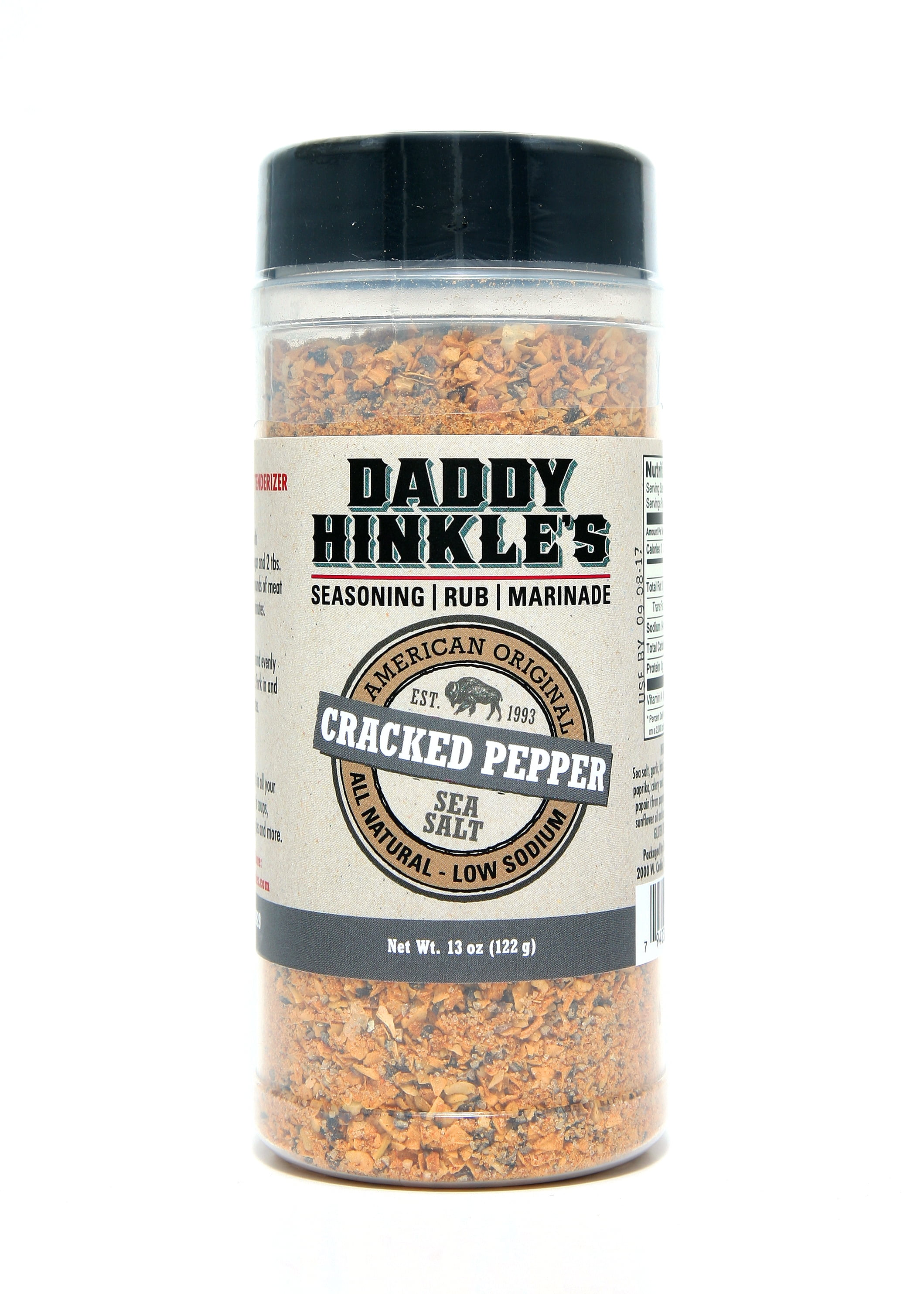 13oz Daddy Hinkle's Cracked Pepper Seasoning Rub Marinade
