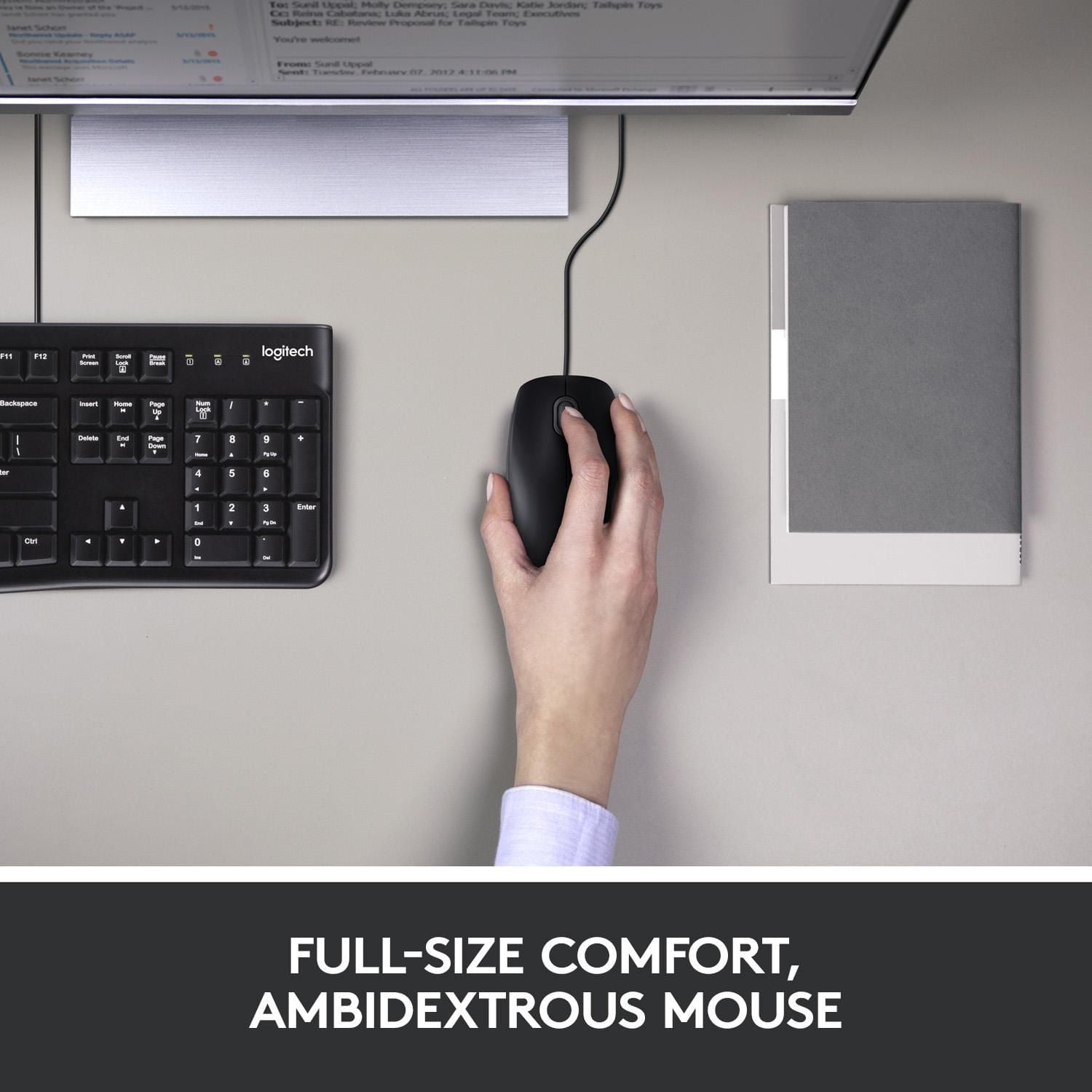 Clavier et souris pour ordinateur MK120 de Logitech