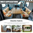 thumbnail image 5 of FOR U DESIGNS Rooster Chicken Pumpkin Print 3 Pack RV Dinette Cushion Covers Stretch Camper Cushion Slipcover Replacement RV Couch Cover Pillow Case Furniture Protector for RV Camper Bench, 5 of 8
