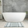 thumbnail image 5 of NOMADIC NOOK 2 Pcs Absorbent Fluffy Chenille Bath Mats, Striped Non Slip Bathroom Rugs Green Blue 20" x 32", 5 of 6