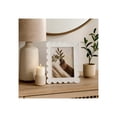 thumbnail image 3 of Decorative Scallop Edge Picture Frame for Home Decor - Photo Frame for Tabletop Accent, Mantel, or Living Room Display - Bedroom Nightstand Styling or Office Desk Decoration - 9", White, 3 of 10
