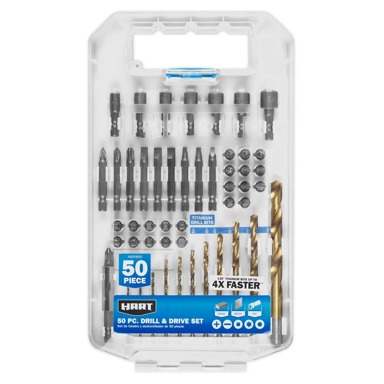 HART 20-Volt 3-Piece Combo Kit with 50-Piece Accessory Kit (2) 20-Volt 1.5Ah Lithium-Ion Batteries