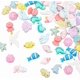 thumbnail image 1 of 56 piezas de 14 estilos de cabujón de resina con temática oceánica, dijes de animales marinos 3D con base plana de resina, adornos de peces de goma coloridos, 1 of 6