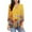 Yellow, variant on Fznquz 3/4 Sleeve Ladies Blouse Loose Fit Dressy Yellow Blouses Floral V Neck Y2K Women's Tops L