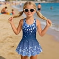 thumbnail image 3 of DISNIMO Cherry Blossom Print Girls Swimsuit One Piece Bathing Suit with Skirt Hawaiian Summer Swimwear Soft Breathable Swim Dress, 3 of 8