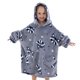 thumbnail image 1 of Sudadera con capucha gigante para niños y bebés, cálida, gruesa y de gran tamaño, para usar en invierno, con mangas y dibujos de animales, 1 of 6