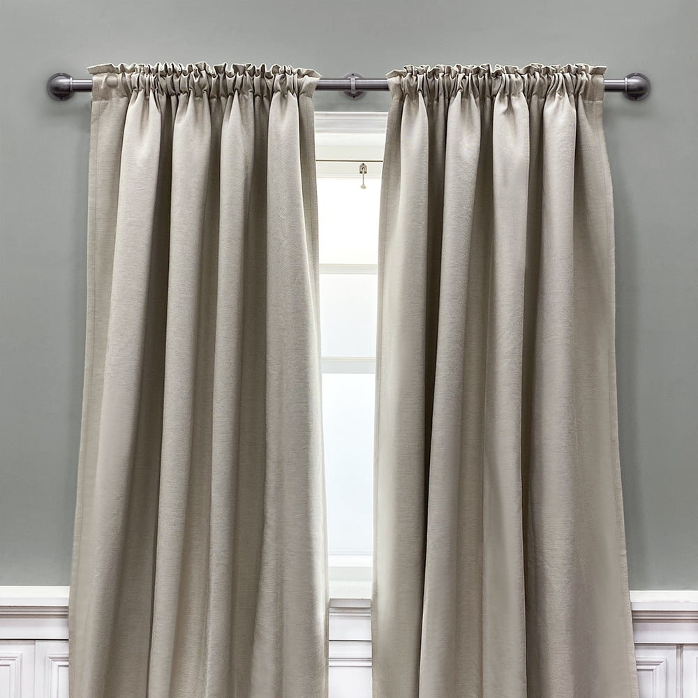 Better Homes & Gardens 1" Antique Nickel Industrial Pipe Single Curtain Rod 32-120"