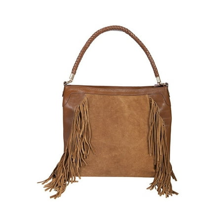 Scully - Scully Western Handbag Womens Tote Fringe Leather Handle Brown ...