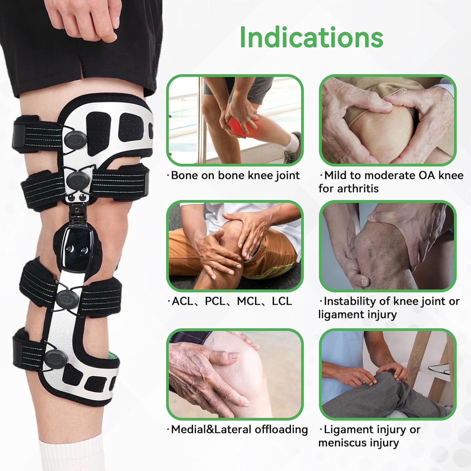 Insunen OA Knee Brace for Osteoarthritis, Unloading, Arthritis Pain and Knee Support for Men & Women (S-Right)