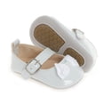 thumbnail image 5 of Yoyauz Baby Girl Mary Jane Shoes Anti Slip Rubber Sole Ballet Slippers Princess Dress Wedding Shoes Newborn Kids Shoes Toddler Shoes（0-12 Month）, 5 of 6
