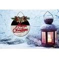 thumbnail image 3 of Eveokoki 12" Christmas Hanging Sign Welcome Hello Door Sign Christmas Decorative Wreath Wooden Festival Hanging Sign Christmas Welcome doorplate Window Wall Welcome Home Decorations, 3 of 5
