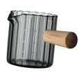 thumbnail image 4 of Tetera pequeña con mango de madera antiescaldaduras (capacidad de 90ml/3), Taza de leche de café resistente al calor para amantes del café, regalo , Gris oscuro perfecl ollas de leche, 4 of 8