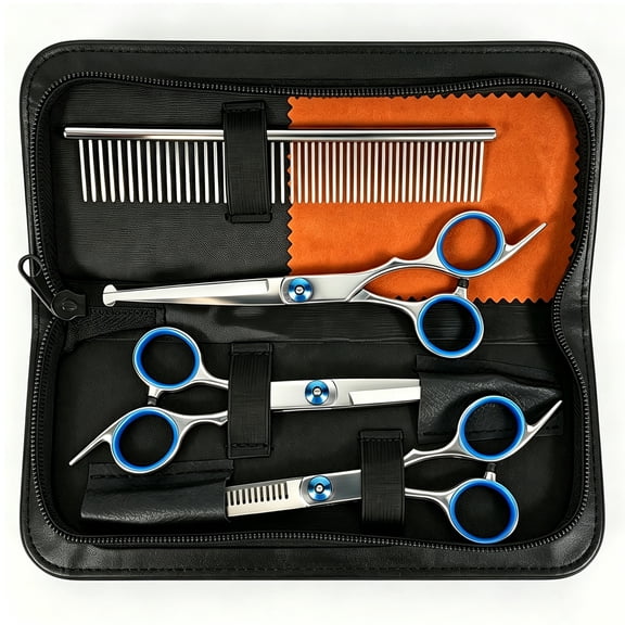 Jiasling 5 in 1 Professional Hair Clippers for Pets, Grooming Scissors for Beauticians and Universal for Cats and Dogs