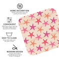 thumbnail image 3 of Yiaed Starfish Print Leather Coasters for Drinks - Cup Coasters Coffee Table Kitchen Table Bar, Home & Office Gifts Handmade Drink Coasters-Square, 3 of 6