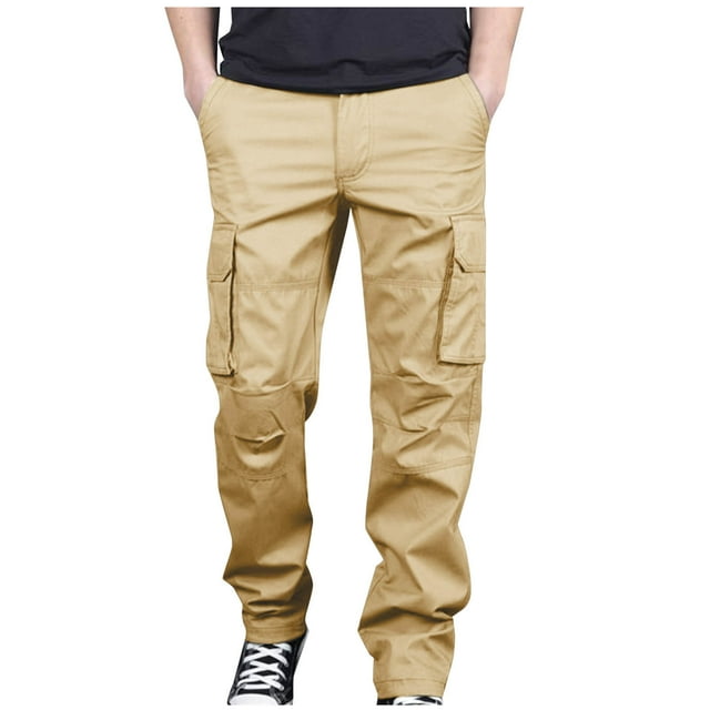 Tumotour Cargo Pants For Men Pockets Elastic Waist Hook And Loop Pants Loose Fit Lightweight Pull On Workwear Cargo Sweatpants