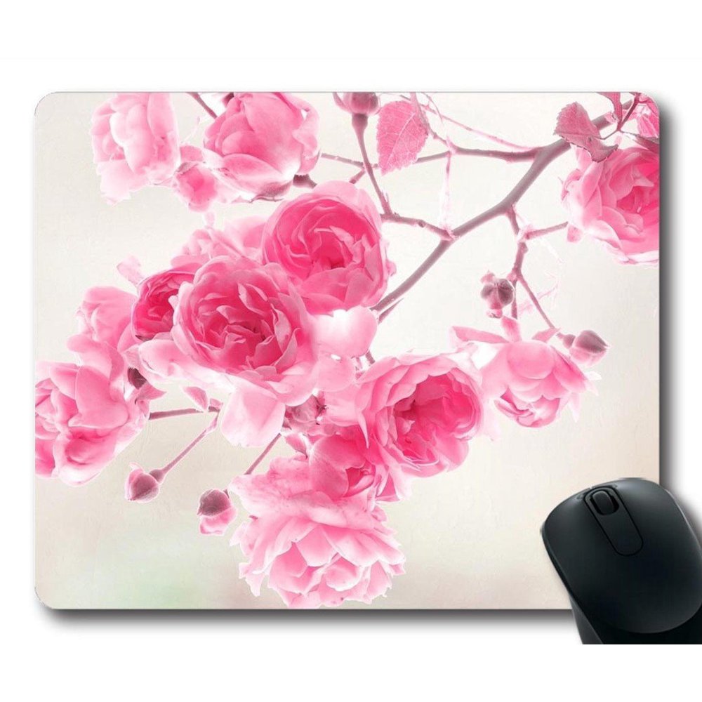 POPCreation Pink Flowers Mouse pads Gaming Mouse Pad 9.84x7.87 inches